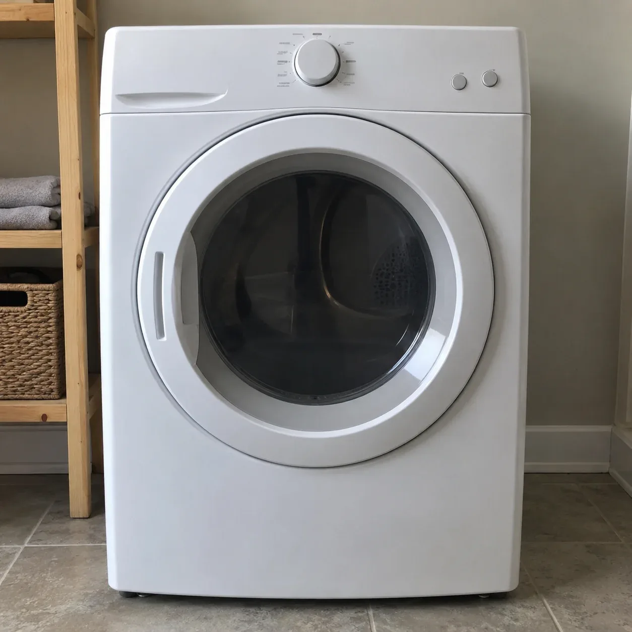 Clothes dryer next to a washing machine